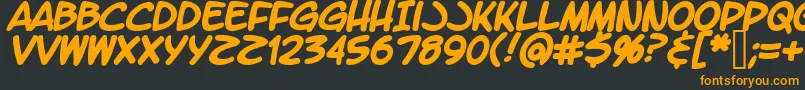 LetteromaticBold Font – Orange Fonts on Black Background