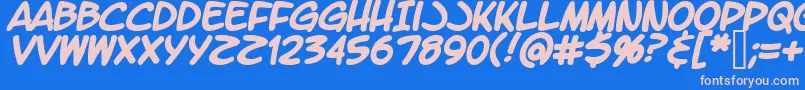 Шрифт LetteromaticBold – розовые шрифты на синем фоне