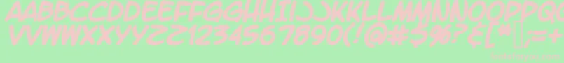 LetteromaticBold Font – Pink Fonts on Green Background