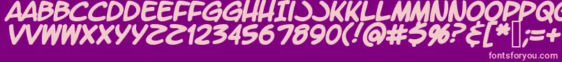 Fonte LetteromaticBold – fontes rosa em um fundo violeta