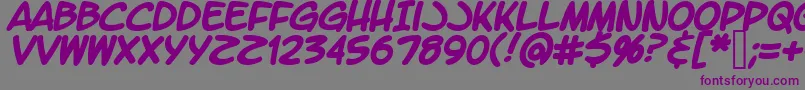 LetteromaticBold Font – Purple Fonts on Gray Background