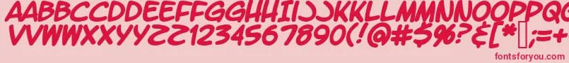 LetteromaticBold Font – Red Fonts on Pink Background