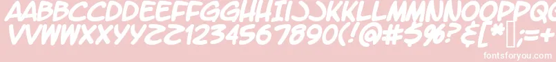 LetteromaticBold-Schriftart – Weiße Schriften auf rosa Hintergrund