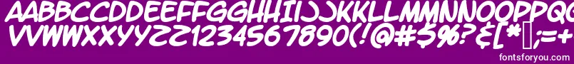 Fonte LetteromaticBold – fontes brancas em um fundo violeta