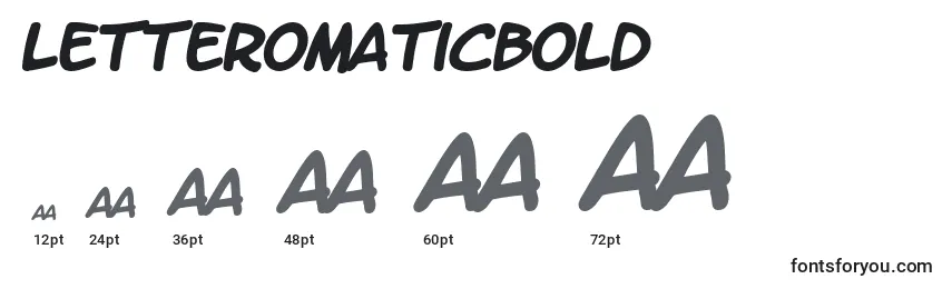 Размеры шрифта LetteromaticBold