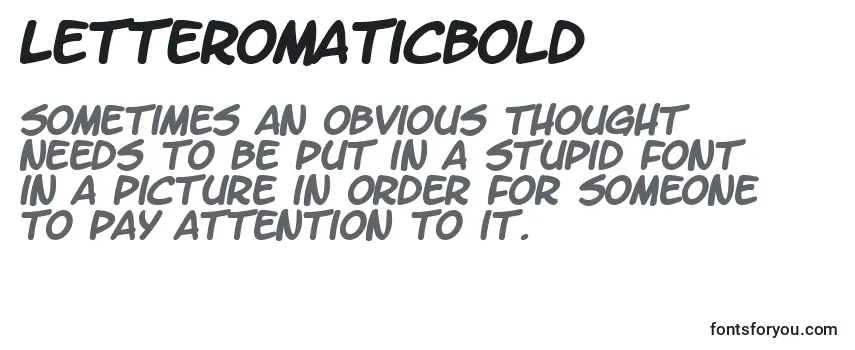 Обзор шрифта LetteromaticBold