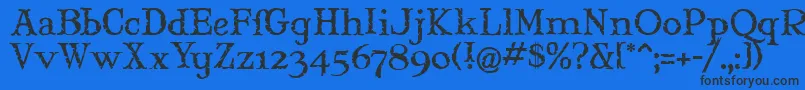 Maryjm Font – Black Fonts on Blue Background