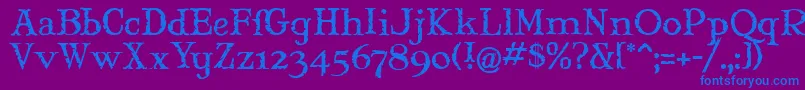 Maryjm Font – Blue Fonts on Purple Background