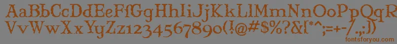 Maryjm Font – Brown Fonts on Gray Background