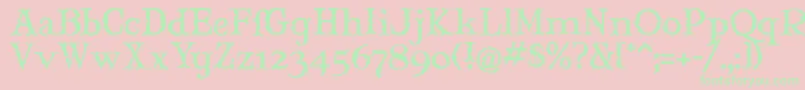 Maryjm Font – Green Fonts on Pink Background