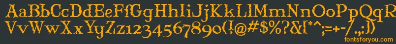 Maryjm Font – Orange Fonts on Black Background