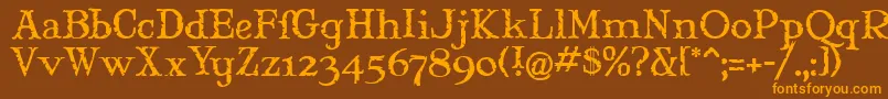 Maryjm Font – Orange Fonts on Brown Background