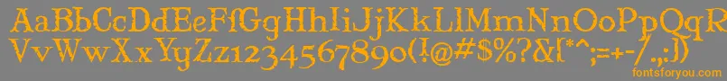 Maryjm Font – Orange Fonts on Gray Background