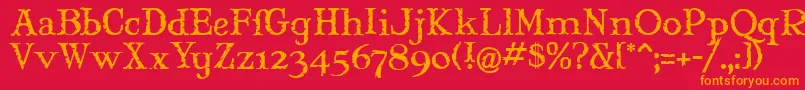 Maryjm Font – Orange Fonts on Red Background