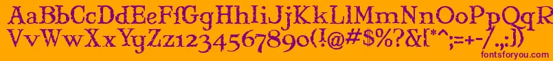 Maryjm Font – Purple Fonts on Orange Background