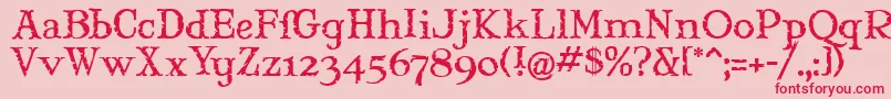 Maryjm Font – Red Fonts on Pink Background