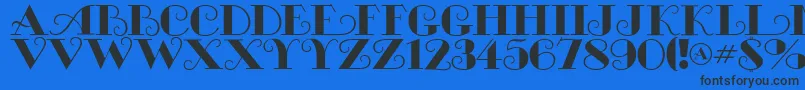 MichelleflfBold Font – Black Fonts on Blue Background