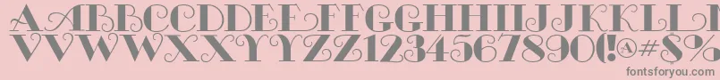 MichelleflfBold Font – Gray Fonts on Pink Background