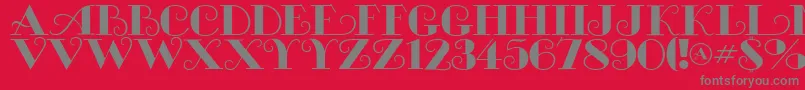 MichelleflfBold Font – Gray Fonts on Red Background