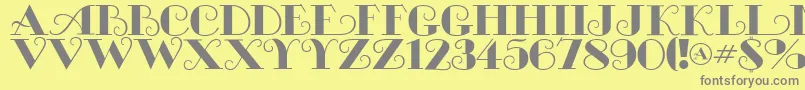fuente MichelleflfBold – Fuentes Grises Sobre Fondo Amarillo