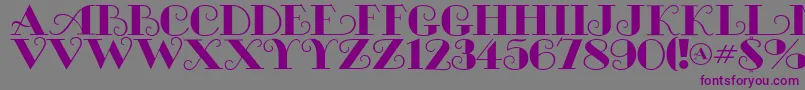 MichelleflfBold Font – Purple Fonts on Gray Background