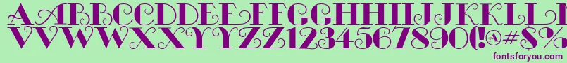 MichelleflfBold Font – Purple Fonts on Green Background