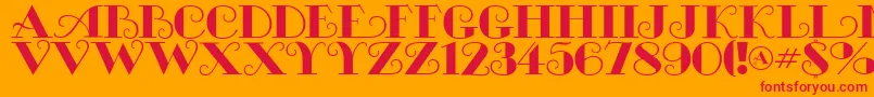 fuente MichelleflfBold – Fuentes Rojas Sobre Fondo Naranja