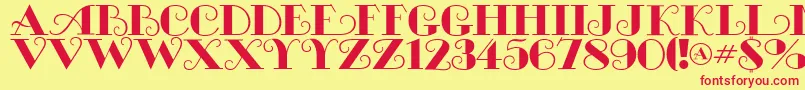 fuente MichelleflfBold – Fuentes Rojas Sobre Fondo Amarillo