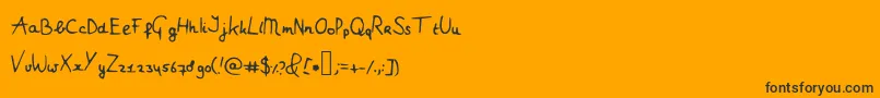 Myrthe Font – Black Fonts on Orange Background