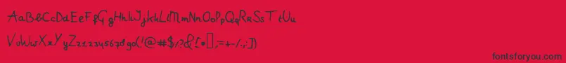 Myrthe Font – Black Fonts on Red Background