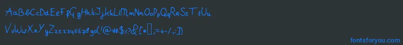 Myrthe Font – Blue Fonts on Black Background