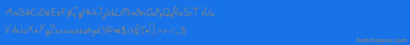 Myrthe Font – Gray Fonts on Blue Background