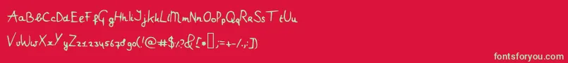 Myrthe Font – Green Fonts on Red Background