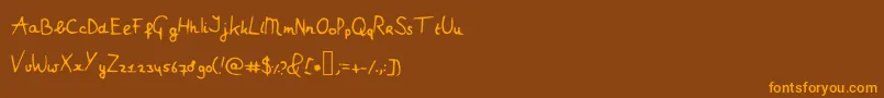 Myrthe Font – Orange Fonts on Brown Background