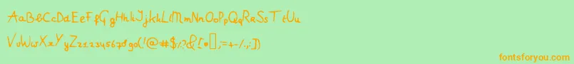 Myrthe Font – Orange Fonts on Green Background