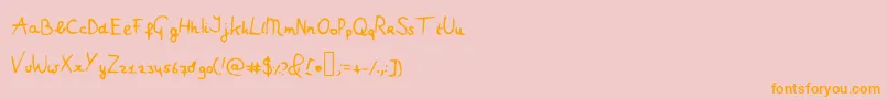 Myrthe Font – Orange Fonts on Pink Background