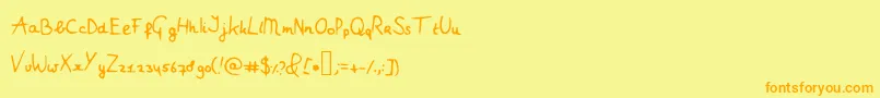 Myrthe Font – Orange Fonts on Yellow Background