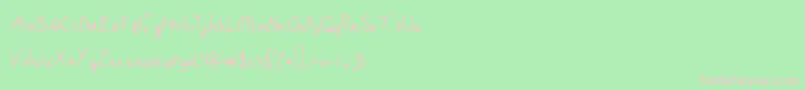 Myrthe Font – Pink Fonts on Green Background