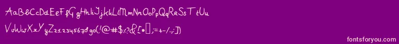 Myrthe Font – Pink Fonts on Purple Background