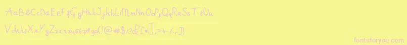 Myrthe Font – Pink Fonts on Yellow Background