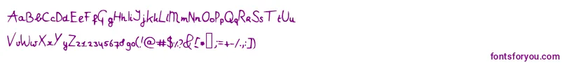 Myrthe Font – Purple Fonts on White Background