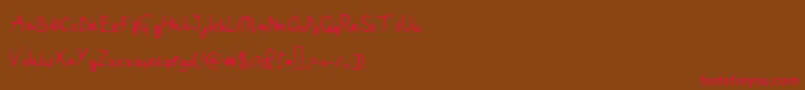 Myrthe Font – Red Fonts on Brown Background