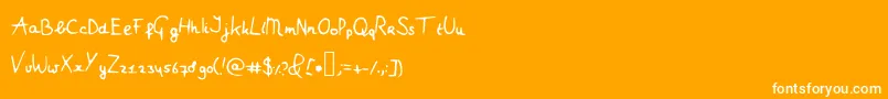 Myrthe Font – White Fonts on Orange Background