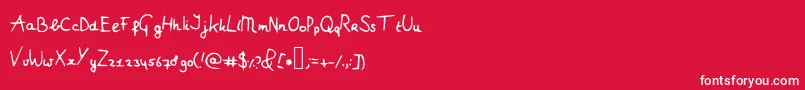 フォントMyrthe – 赤い背景に白い文字