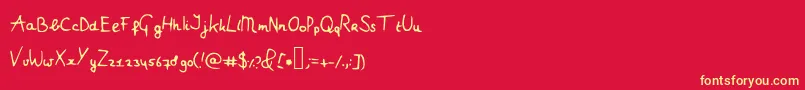Myrthe Font – Yellow Fonts on Red Background