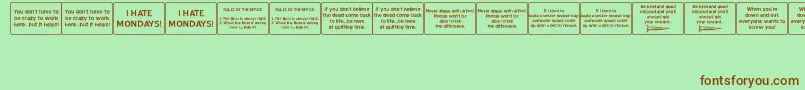 OfficeWitJl Font – Brown Fonts on Green Background