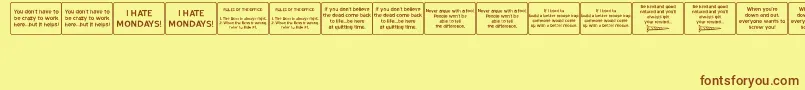 OfficeWitJl Font – Brown Fonts on Yellow Background