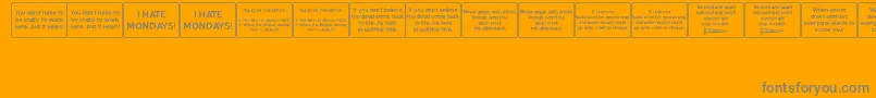 Czcionka OfficeWitJl – szare czcionki na pomarańczowym tle