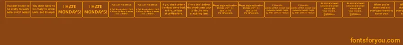 OfficeWitJl Font – Orange Fonts on Brown Background