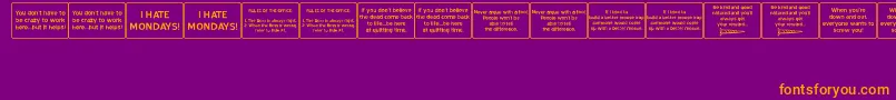 OfficeWitJl Font – Orange Fonts on Purple Background